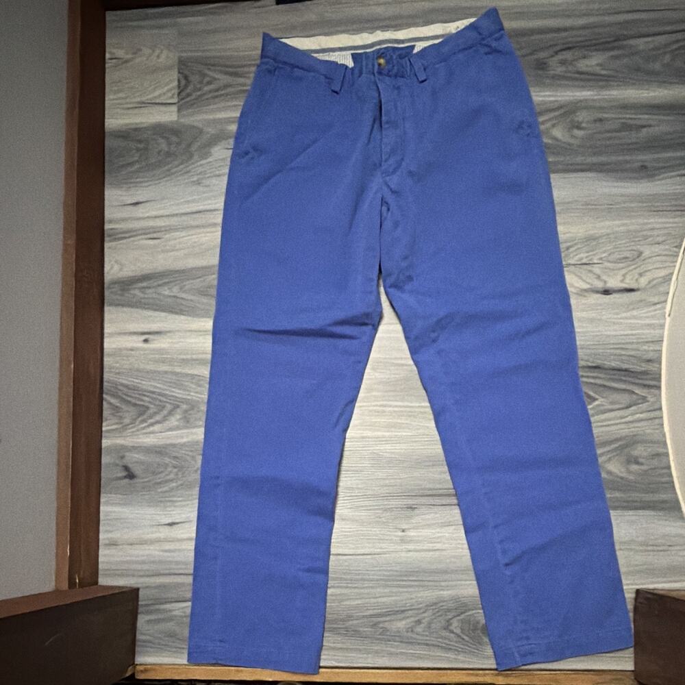 Polo Ralph Lauren Chino Pants Mens 33x32 Blue Classic Fit Flat Front
